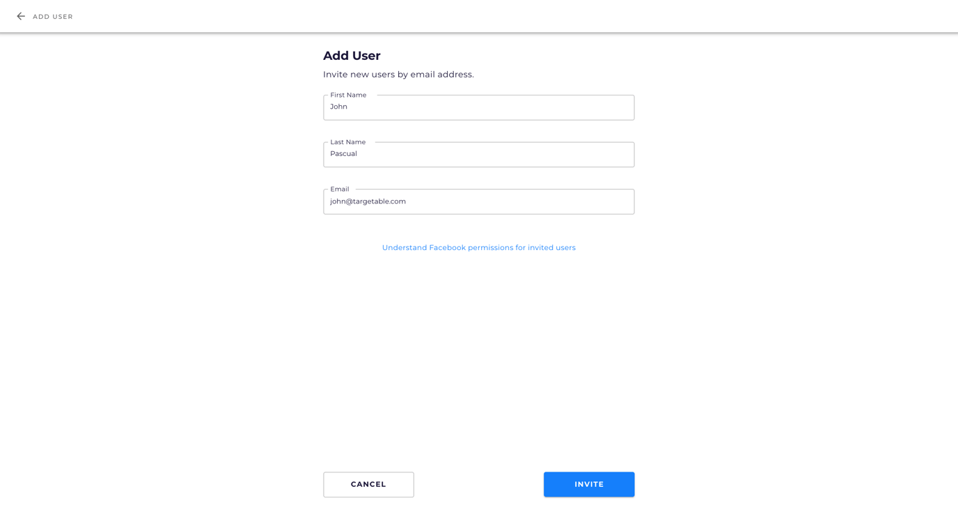 How Do I Invite Another User To My Targetable Account 